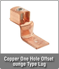 Copper One Hole Offset ounge Type Lug